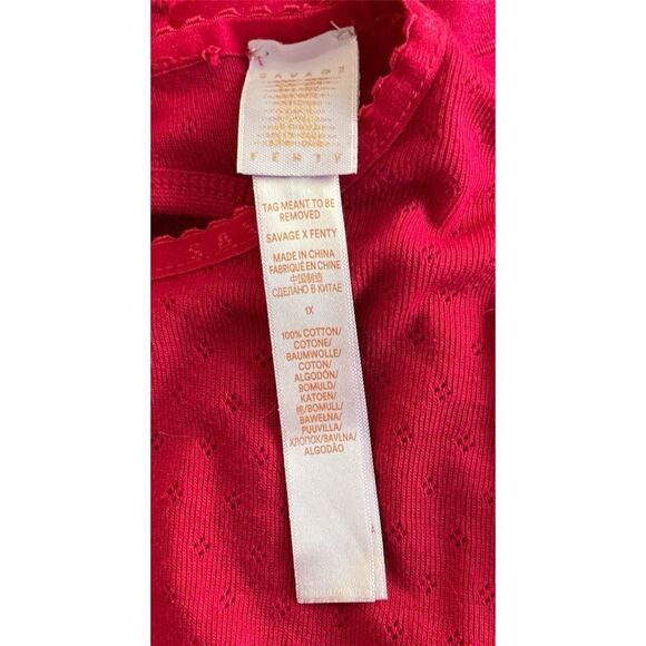 Savage X Fenty Cropped Top Pagama w/ Open Back XL  NWOT - Picture 4 of 5